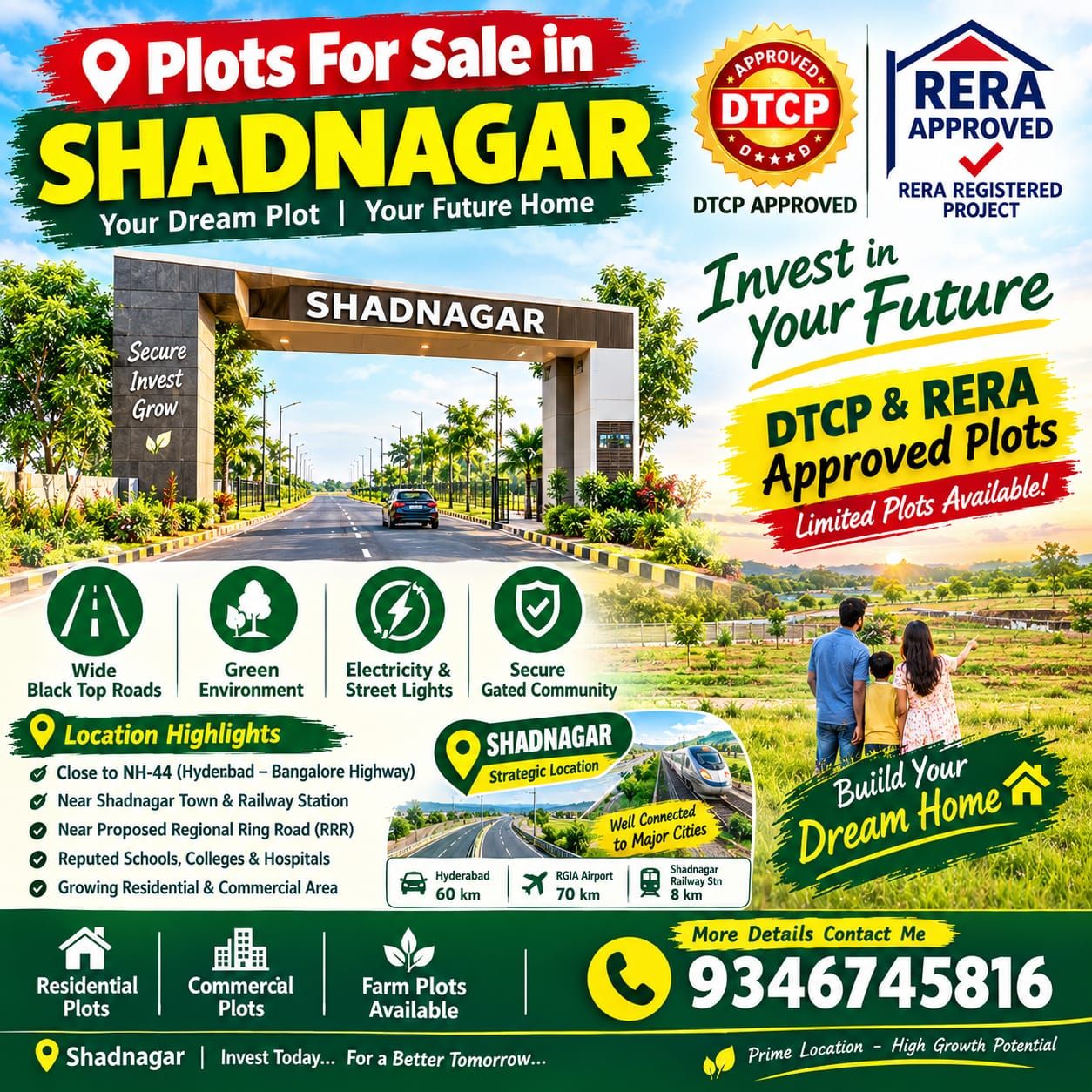 Residential Plot for sale in Shadnagar