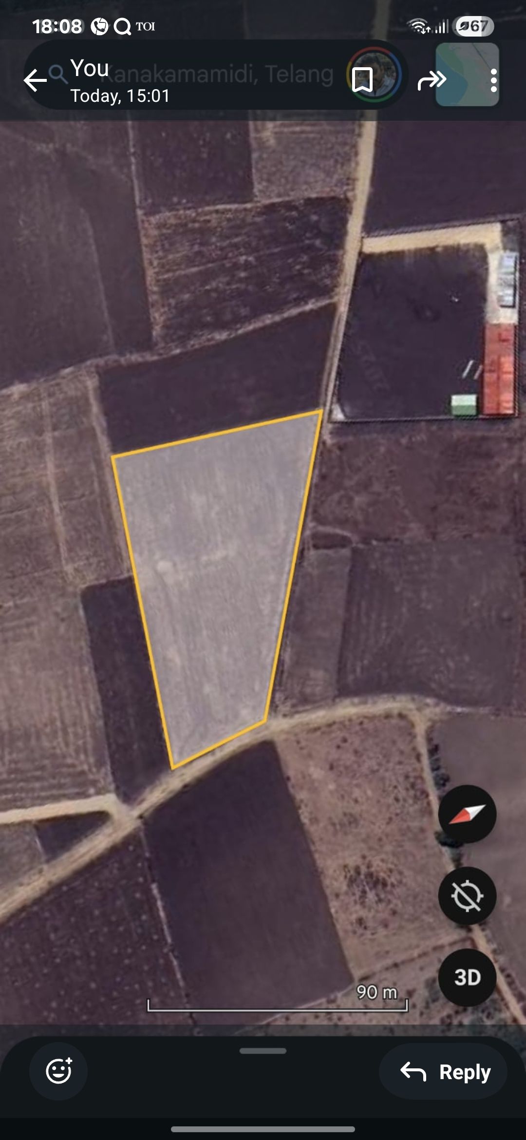 Agricultural land for sale in Kanakamamidi