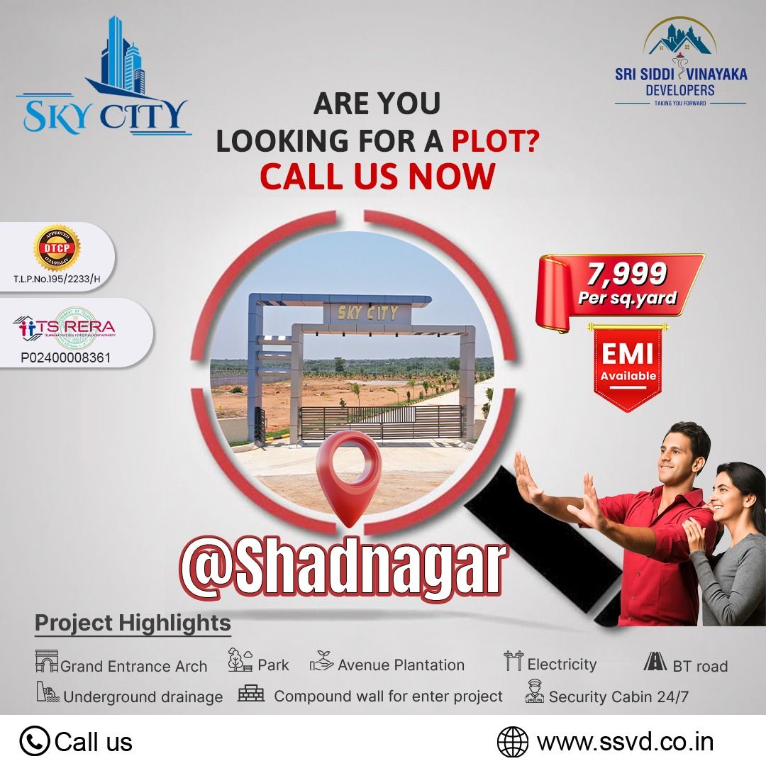 Residential Plot for sale in Shadnagar