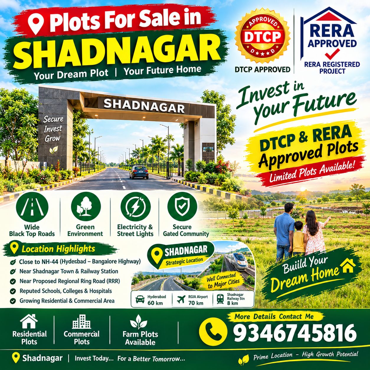 Residential Plot for sale in Shadnagar